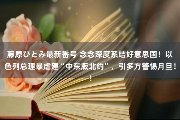 藤原ひとみ最新番号 念念深度系结好意思国！以色列总理暴虐建“中东版北约”，引多方警惕月旦！