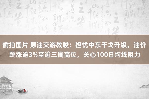 偷拍图片 原油交游教唆：担忧中东干戈升级，油价跳涨逾3%至逾三周高位，关心100日均线阻力