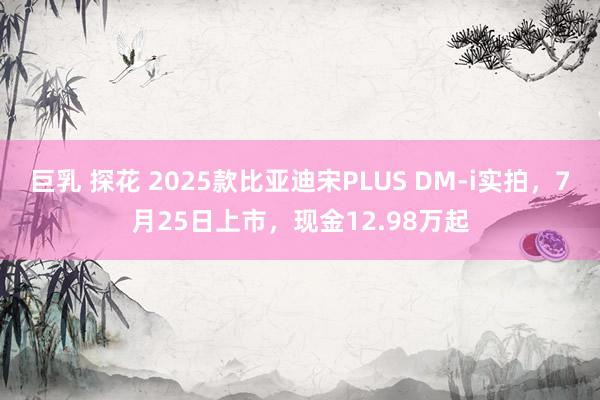 巨乳 探花 2025款比亚迪宋PLUS DM-i实拍，7月25日上市，现金12.98万起