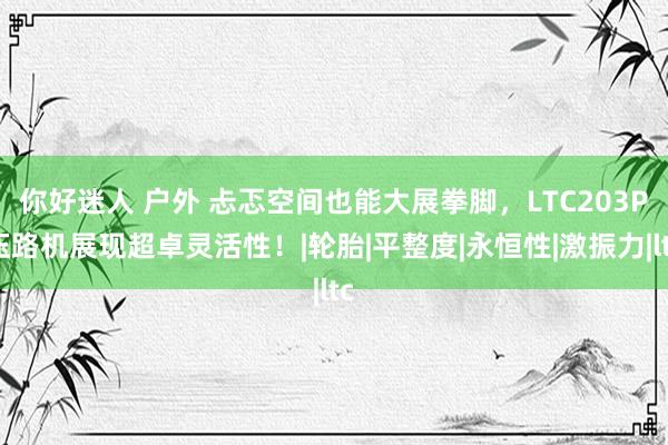 你好迷人 户外 忐忑空间也能大展拳脚，LTC203P压路机展现超卓灵活性！|轮胎|平整度|永恒性|激振力|ltc